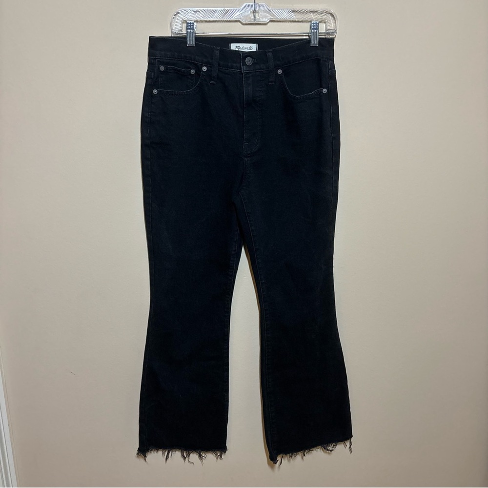 Madewell The Perfect Vintage Flare Jean Denim Frayed Cutoff Hem Cotton Blend